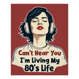 80s Retro Nostalgic Music Lover Throwback Design Poster