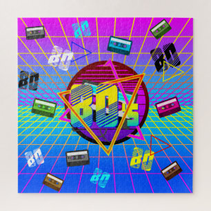 80's RETRO OLD SCHOOL CASSETTE TAPE Jigsaw Puzzl Puzzle