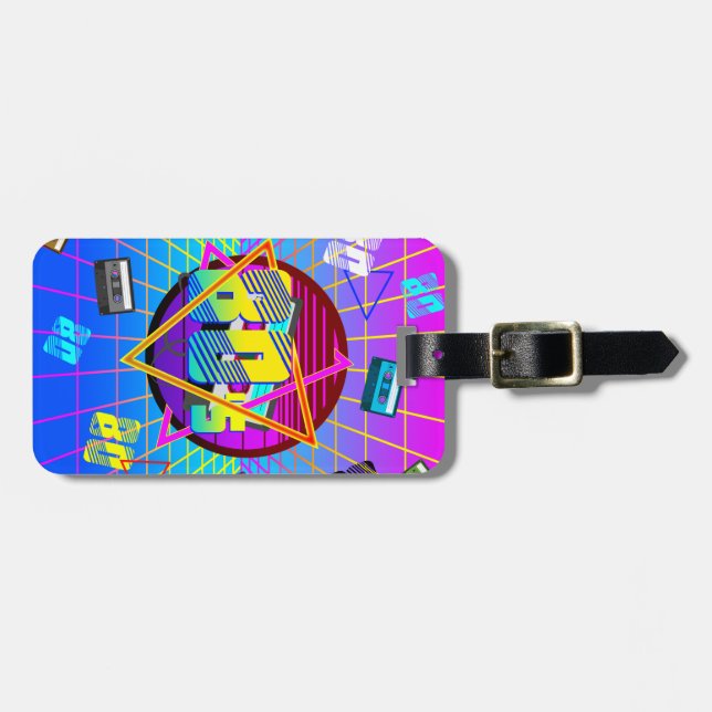 80's RETRO OLD SCHOOL CASSETTE TAPE     Luggage Tag (Front Horizontal)