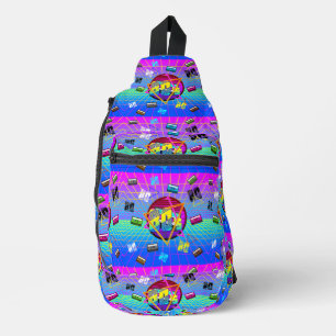 80's RETRO OLD SCHOOL CASSETTE TAPE Sling Bag