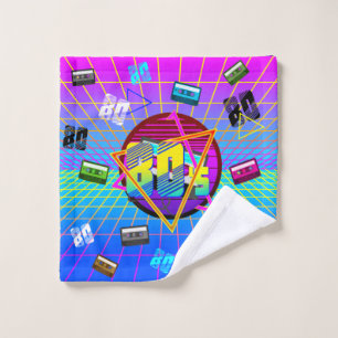 80's RETRO OLD SCHOOL CASSETTE TAPE Wash Cloth