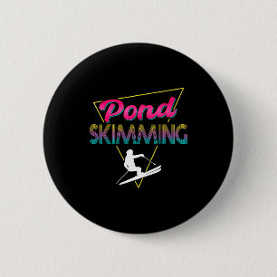 80s retro pond skimming apparel ski pond skimmer 6 cm round badge