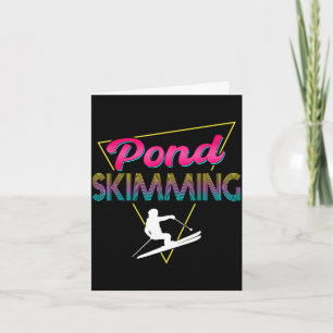 80s retro pond skimming apparel ski pond skimmer card