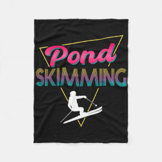 80s Retro Pond Skimming Apparel Ski Pond Skimmer  Fleece Blanket