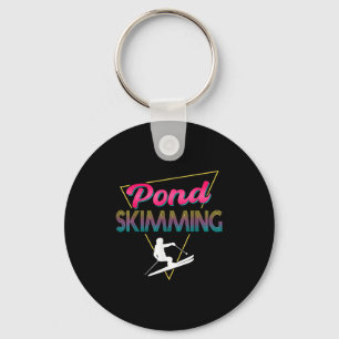 80s Retro Pond Skimming Apparel Ski Pond Skimmer  Key Ring