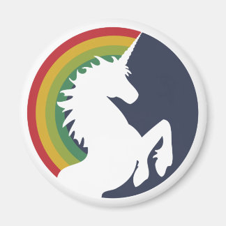 80's Retro Rainbow and Unicorn Magnet
