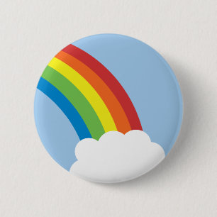80's Retro Rainbow Button