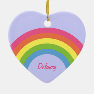 80's Retro Rainbow Heart Ornament