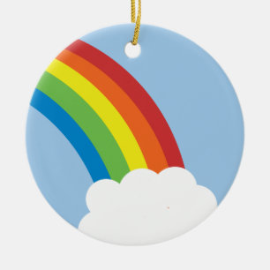 80's Retro Rainbow Ornament