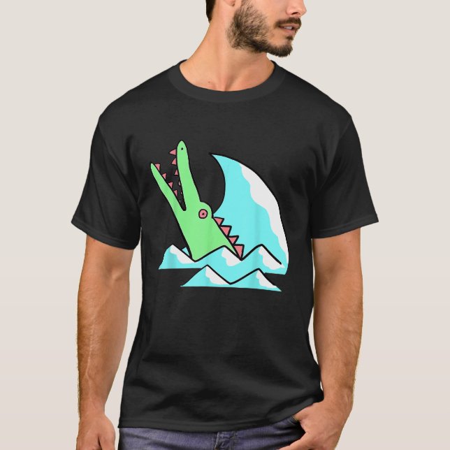 80s Retro Surf Croc Gift T Shirt Kids Men Women Vi (Front)