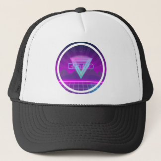 80s Retro Synthwave Grid Trucker Hat