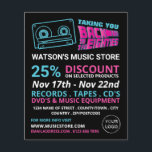 80's Retro Tape, Music Store Advertising Flyer<br><div class="desc">80's Retro Tape,  Music Store Advertising Flyers By The Business Card Store.</div>