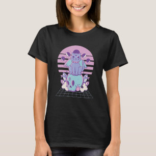 80S Retro Vaporwave Pastel Goth Cat Soft Grunge T-Shirt
