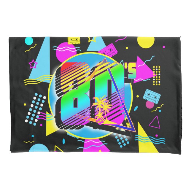 80'S RETRO VINTAGE OLD SCHOOL STYLE PILLOWCASE (Front)