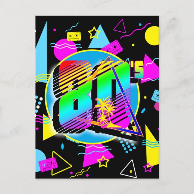 80'S RETRO VINTAGE OLD SCHOOL STYLE POSTCARD (Front)