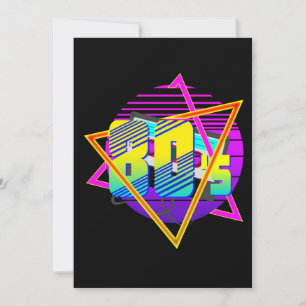 80's Retro Vintage Sunset  Invitation