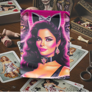 80s Retrowave Cat Woman Tissue Paper