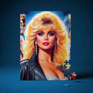 80s Retrowave Woman Jigsaw Puzzle