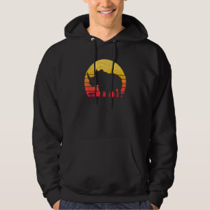 80s Rhino Sunset Wildlife Zoo Girl Who Just Loves Hoodie