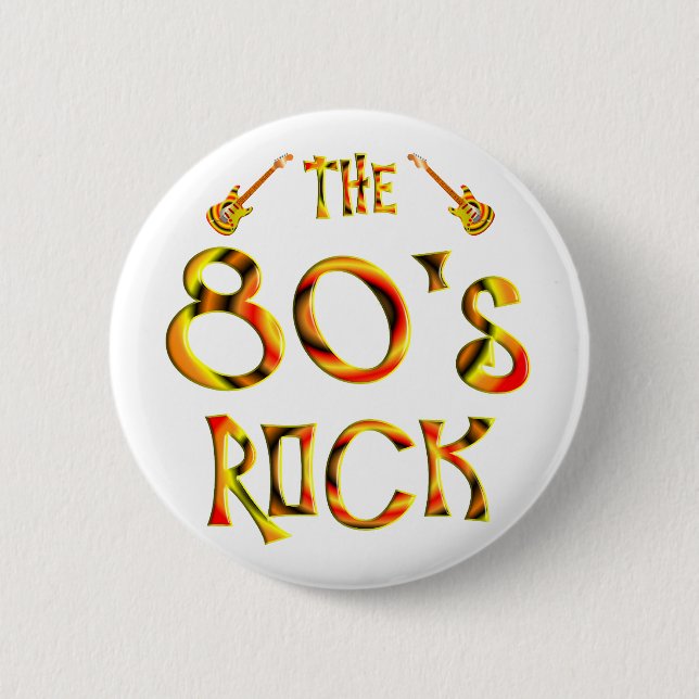 80's Rock 6 Cm Round Badge (Front)