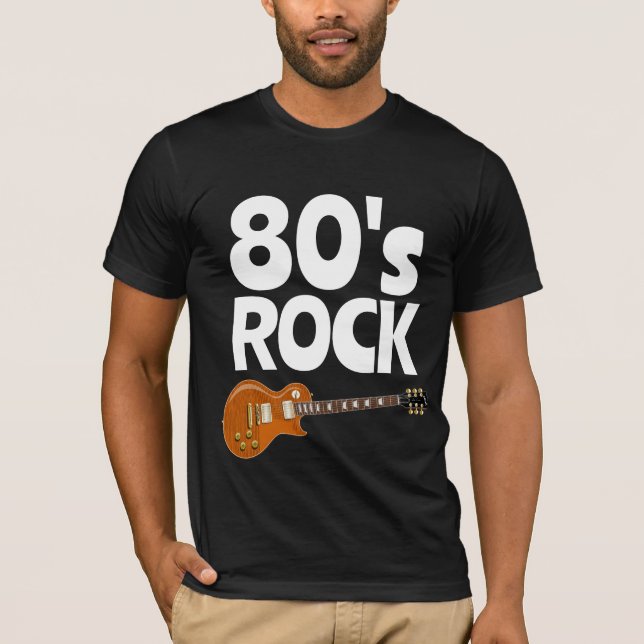80s ROCK BLACK T-SHIRTS TEES (Front)