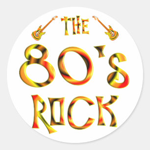 80's Rock Classic Round Sticker