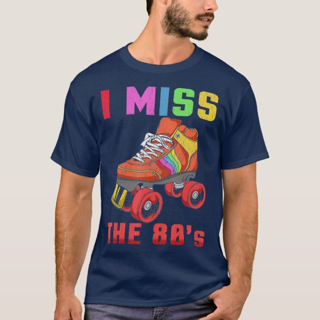 80s Rollerskates T Shirt Vintage Roller Skating (Front)
