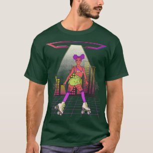 80s Skater Vaporwave Roller Skating Retro Disco T-Shirt