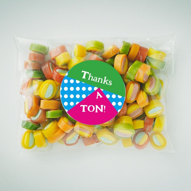 80s style bold shapes and colours classic round sticker (Creator Uploaded)