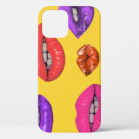 80's style: colourful lips pattern.