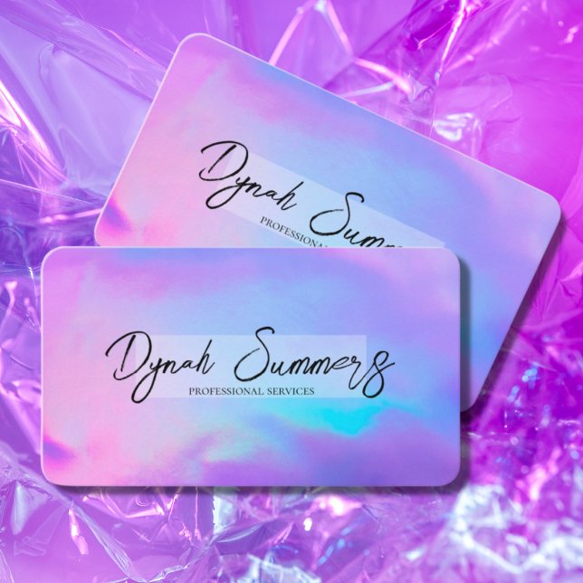 80s Style Pastel Sky | Modern Glam Business Cards (Creator Uploaded)