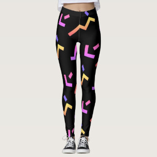 80s style pattern on leggins leggings