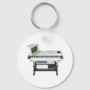 80's Style Sampler Keyboard: 3D Model: Key Ring