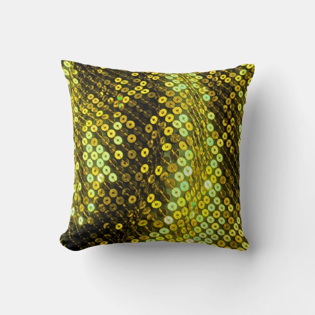 80s style sequined textile closeup. cushion (Front)