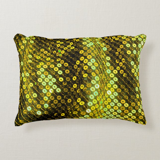 80s style sequined textile closeup. decorative cushion (Front)