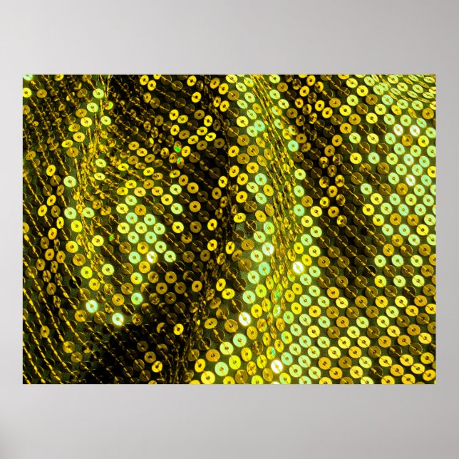 80s style sequined textile closeup. poster (Front)