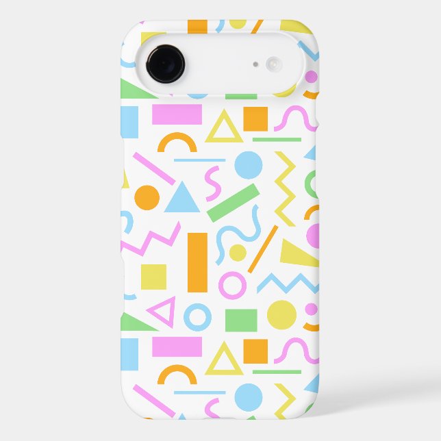 80s Style Shape Pattern Color on White (Back)