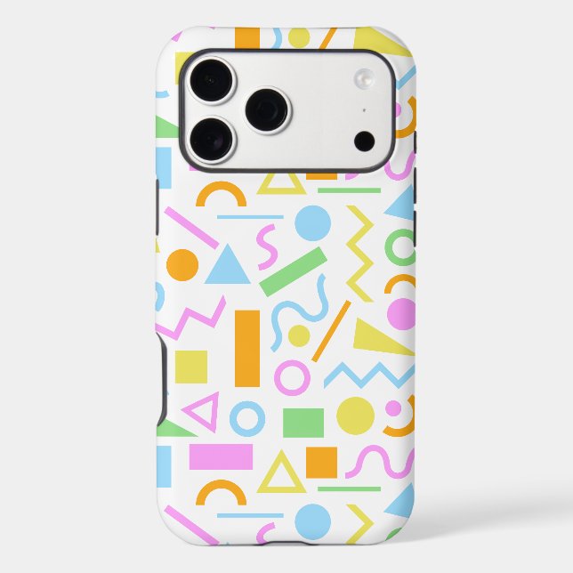 80s Style Shape Pattern Color on White (Back)