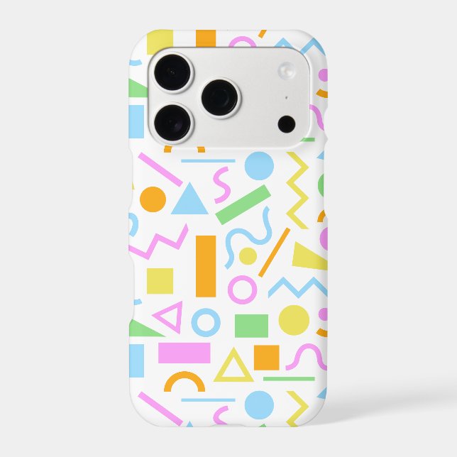 80s Style Shape Pattern Color on White (Back)