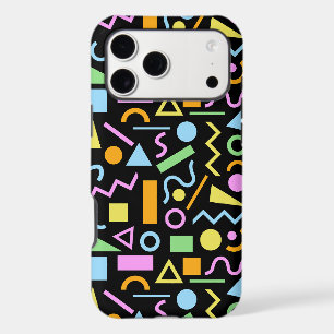80s Style Shape Pattern Colour on Black