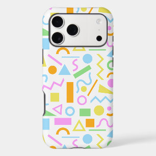 80s Style Shape Pattern Colour on White