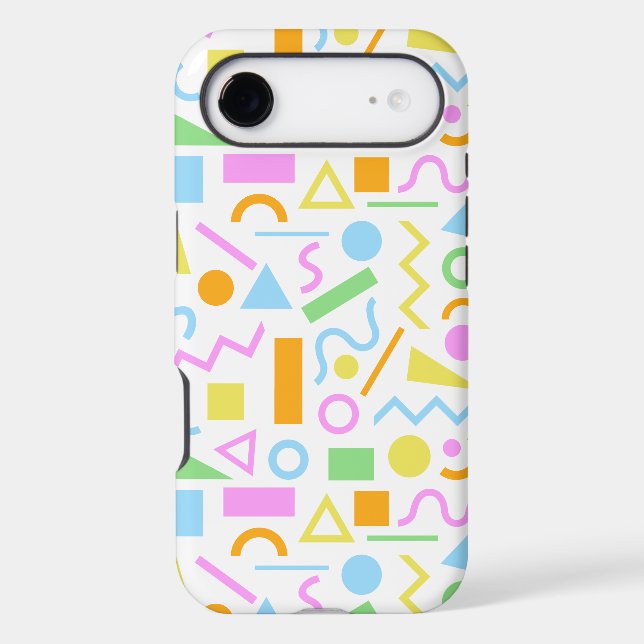 80s Style Shape Pattern Colour on White (Back)