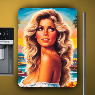 80s Summer Woman Magnet