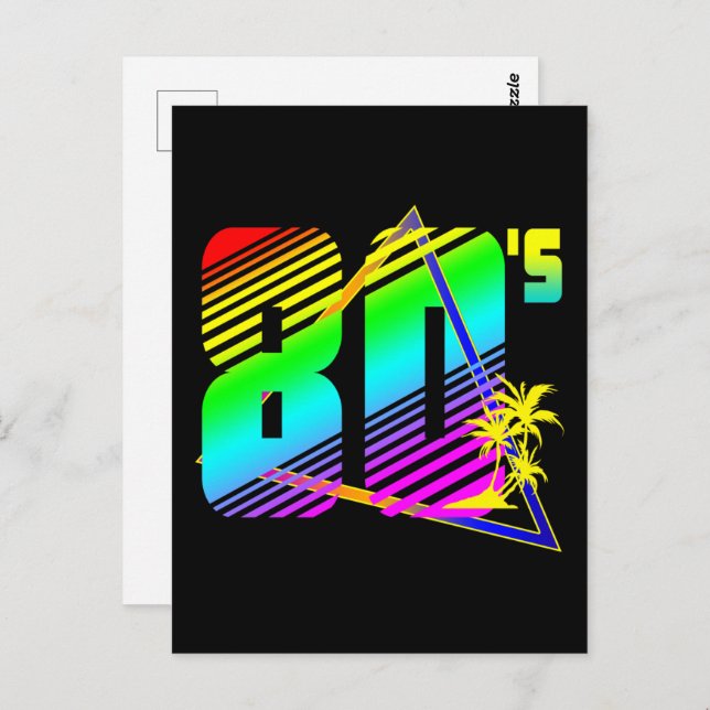 80's sunset palm trees  postcard (Front/Back)
