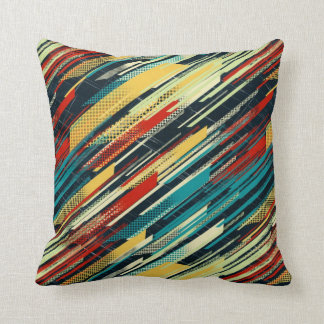 80s Sweater Modern Geometric Stripe Cushion