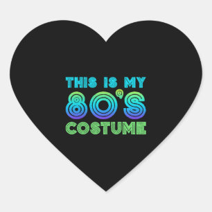 80s This Is My 80s Costume Heart Sticker