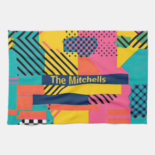 80s Trendy  Tea Towel