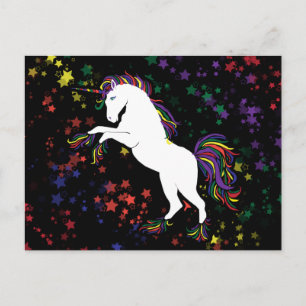 80s unicorn postcard