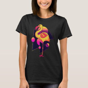 80s Vaporwave Zoo Animal Tropical Bird Exotic Fla T-Shirt