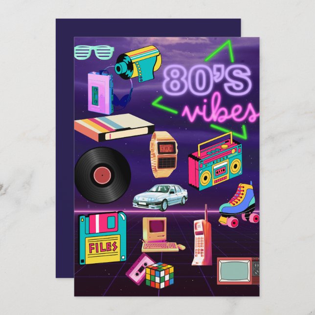 80's Vibe Greeting Card (Front/Back)